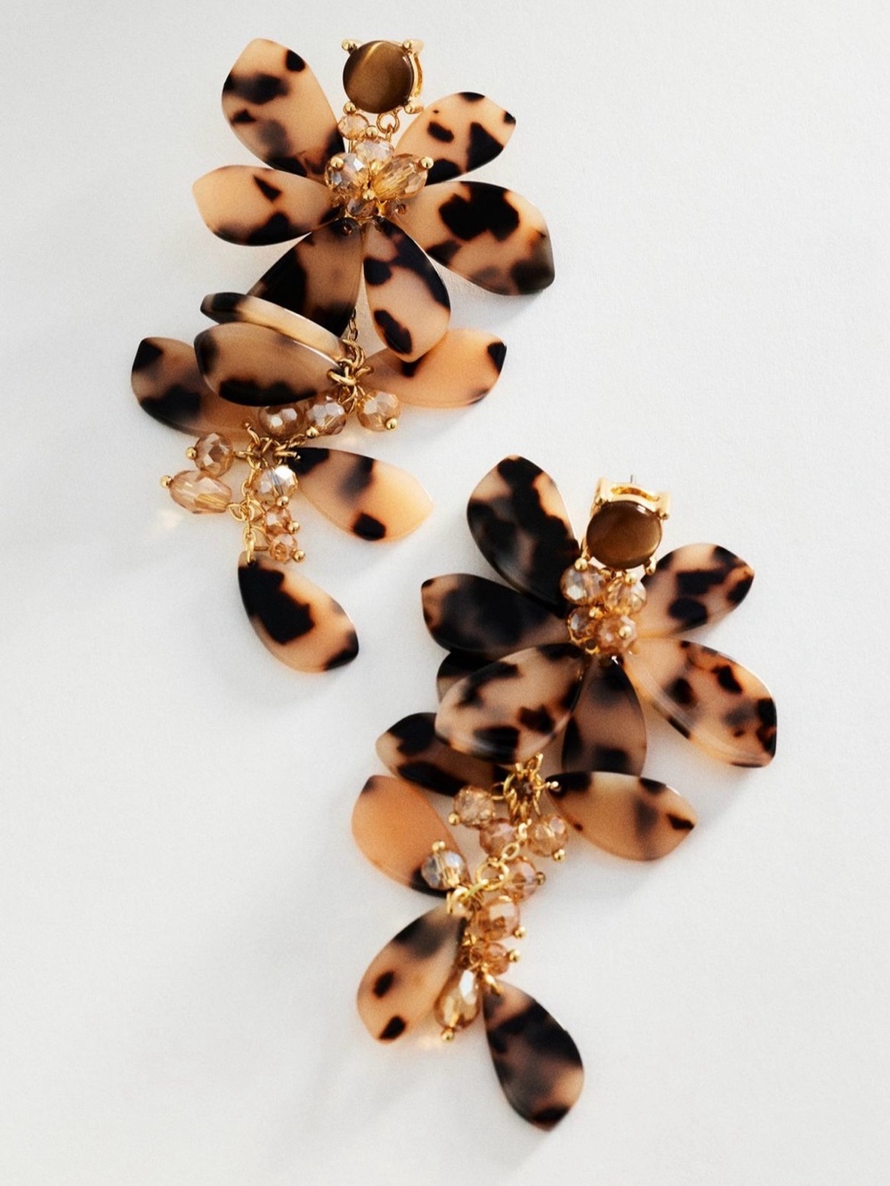 Anthropologie Resin Floral Drop Earrings